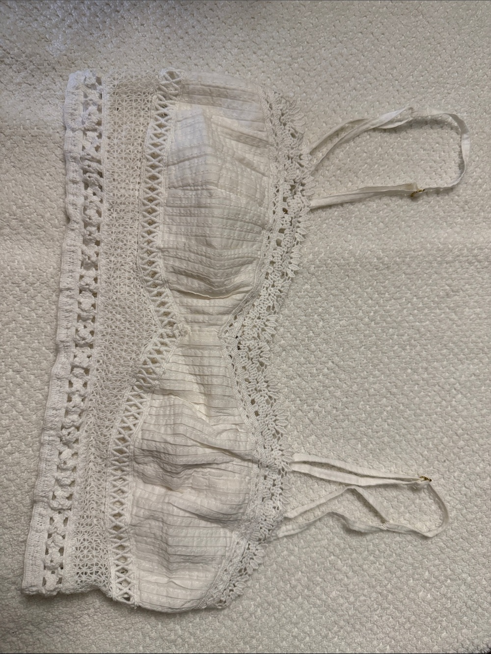 Intimately Free People White Lace Trim Bralette